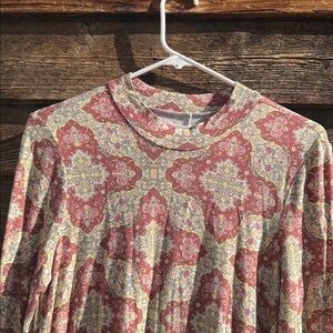 O'Neill long sleeve paisley  Dress midi